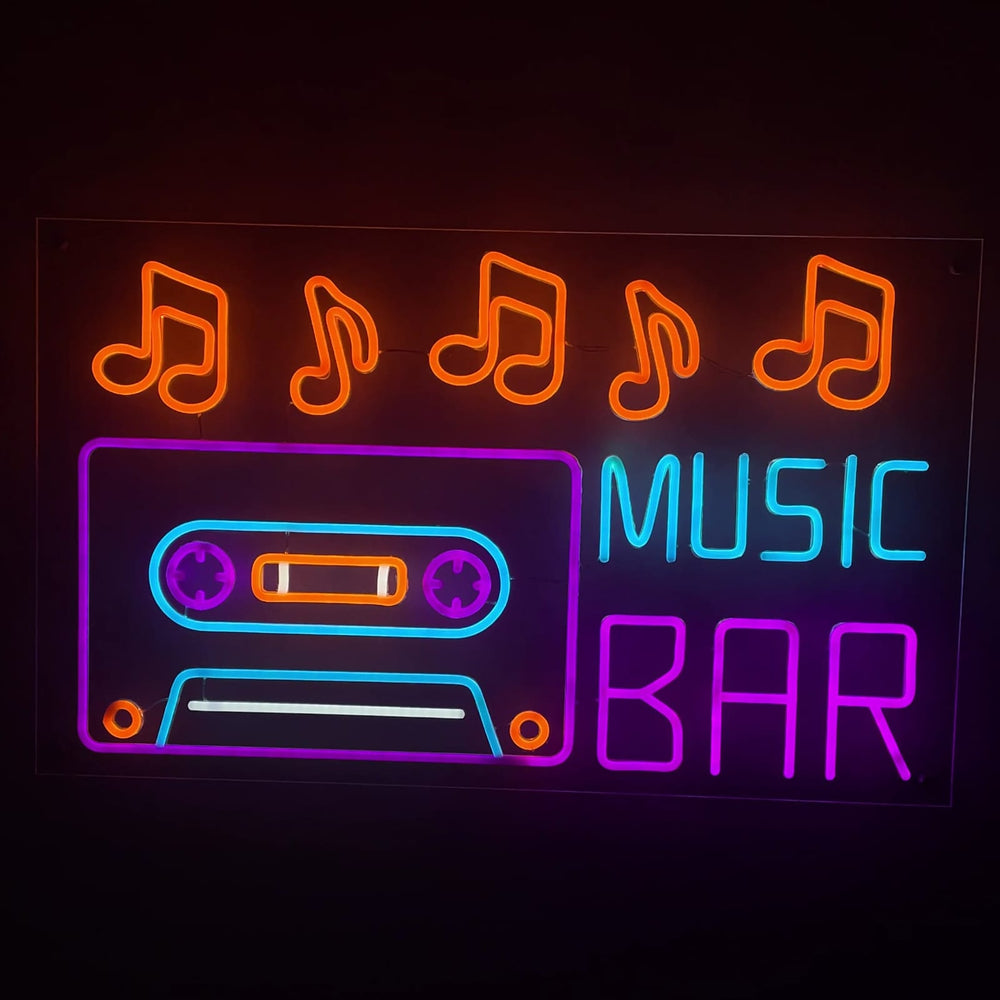 Placa de neon para bar de música - The Art Neon