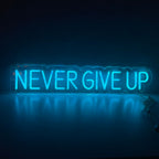Letreiro de neon "Nunca desista" - The Art Neon