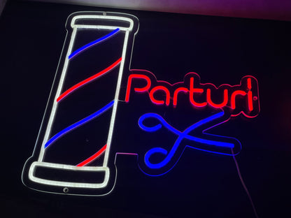 Parturi Barber Shop Neon Sign - The Art Neon