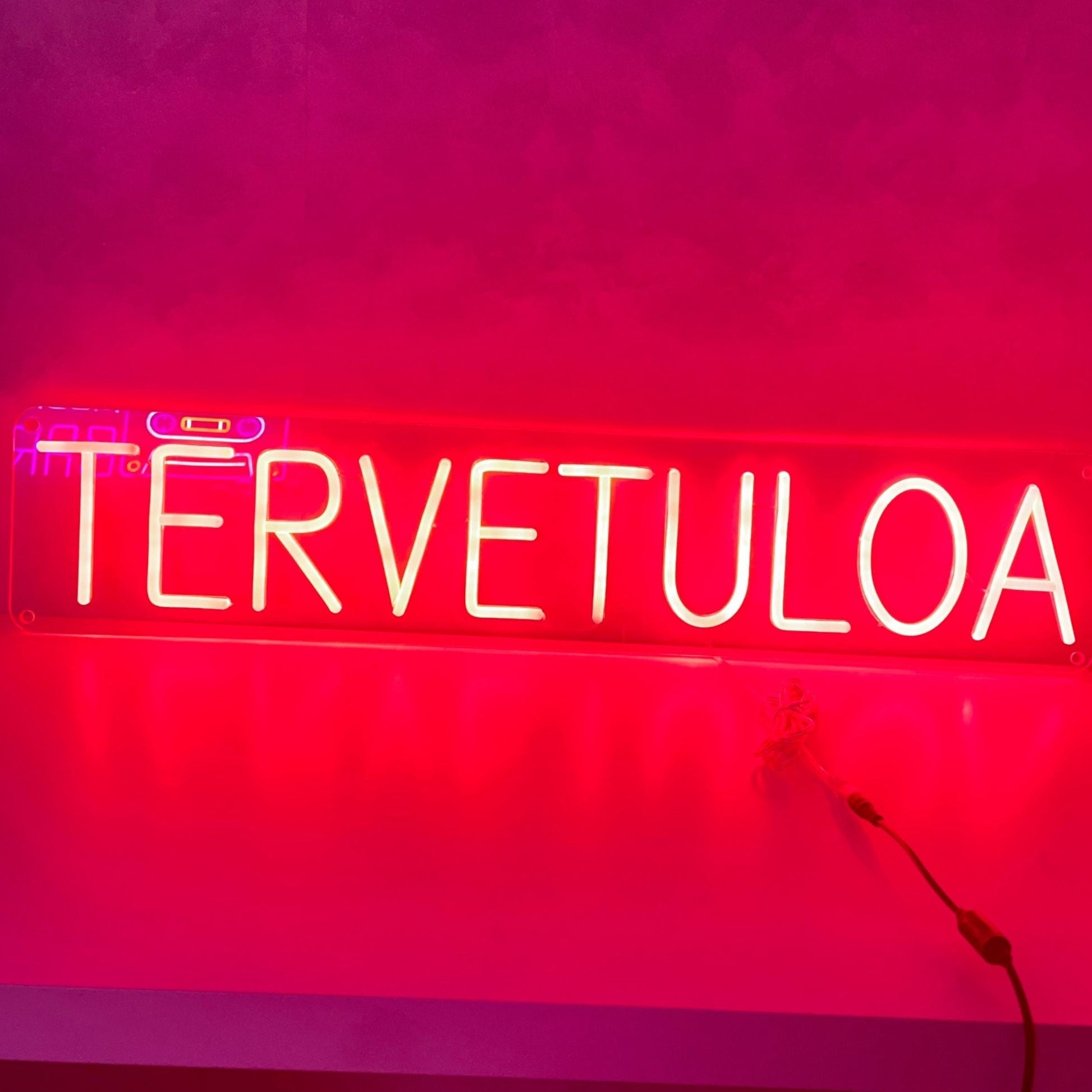 Sinal de néon Tervetuloa - The Art Neon
